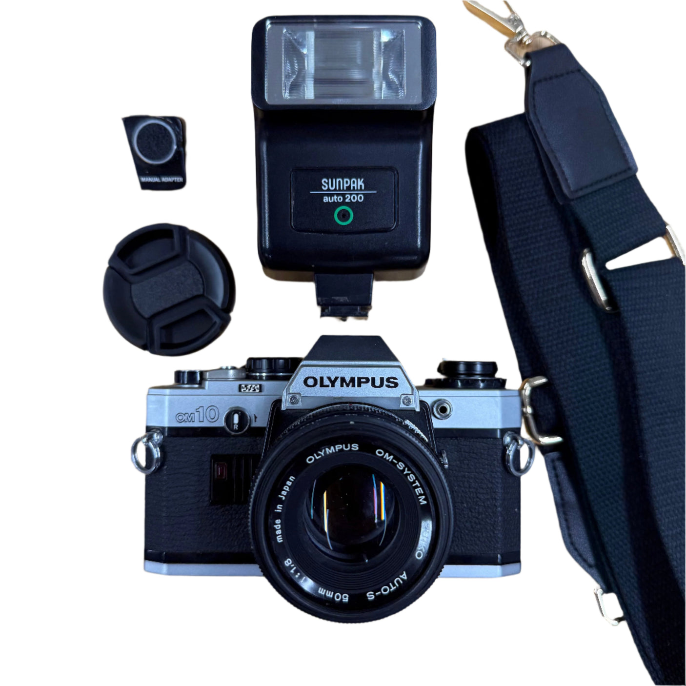 Olympus OM10 35mm SLR Film Camera w/ 50mm f/1.8 Prime Lens