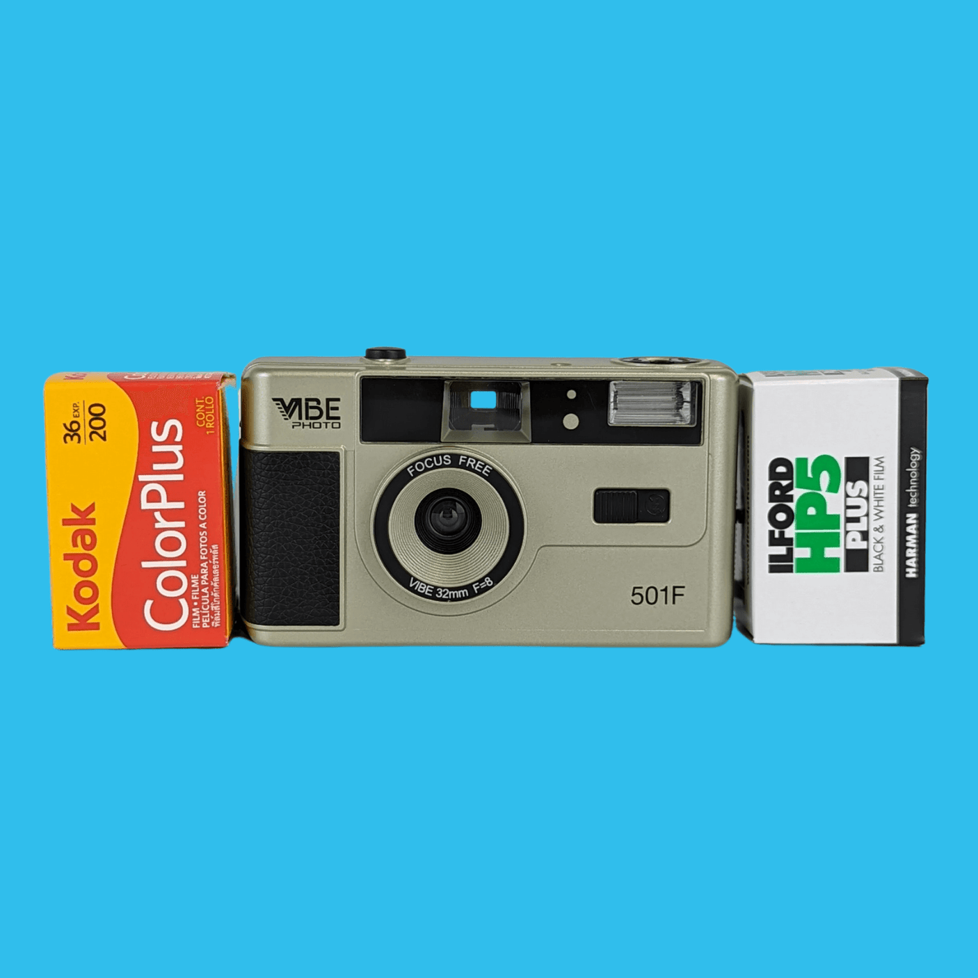 35mm Film Camera Reusable Starter Pack with Flash and 2 x 35mm Film