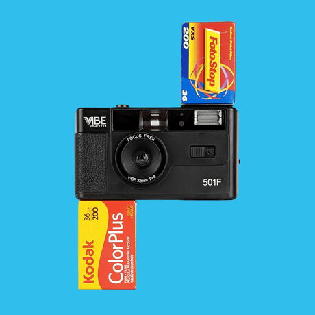 35mm Film Camera Reusable Starter Pack with Flash and Film