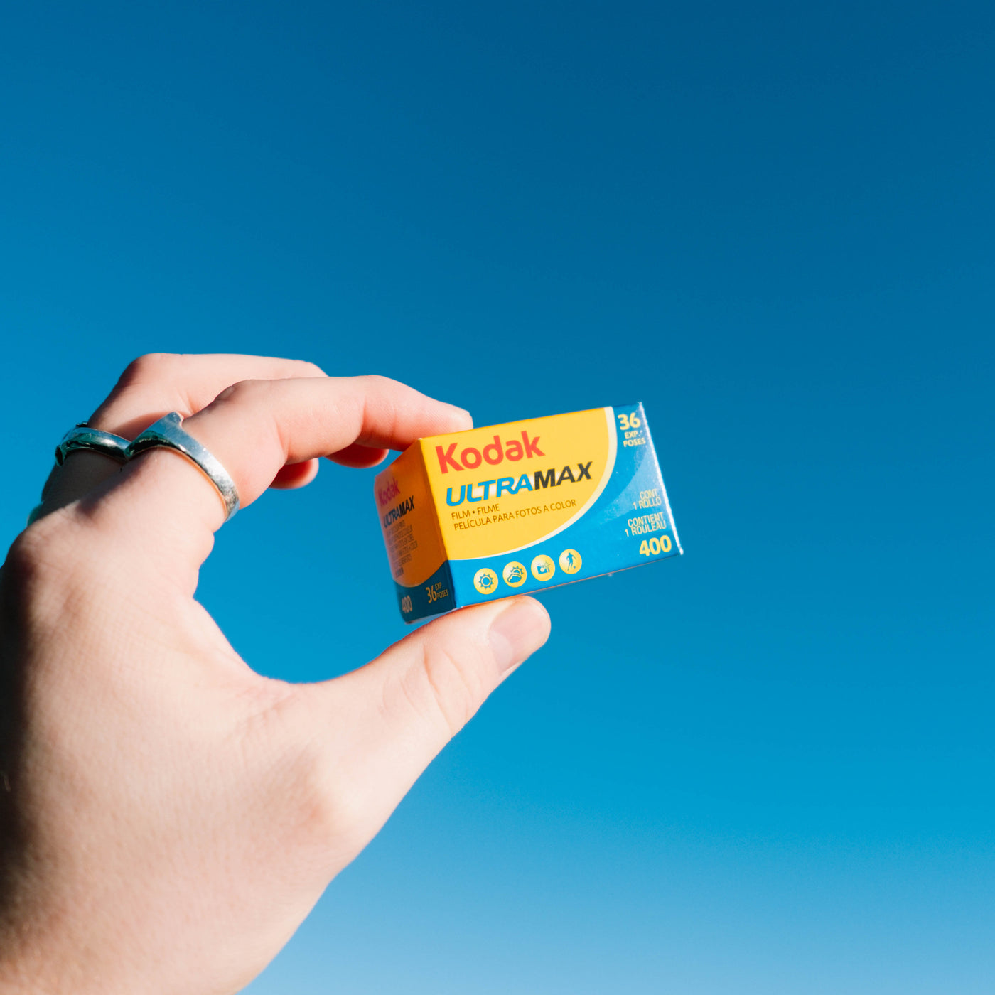kodak ultramax 400 film (image against blue sky) - from The Film Camera Store