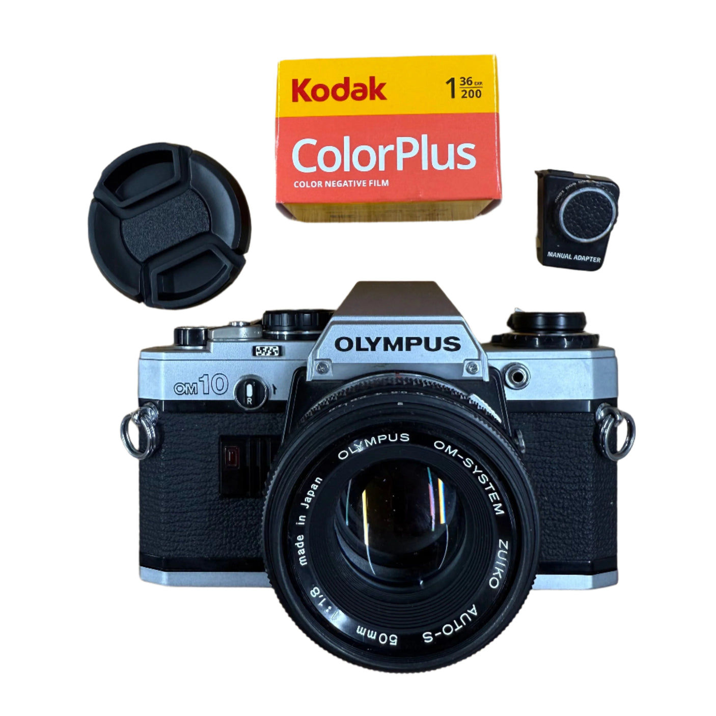 Olympus OM10 35mm SLR Film Camera w/ 50mm f/1.8 Prime Lens