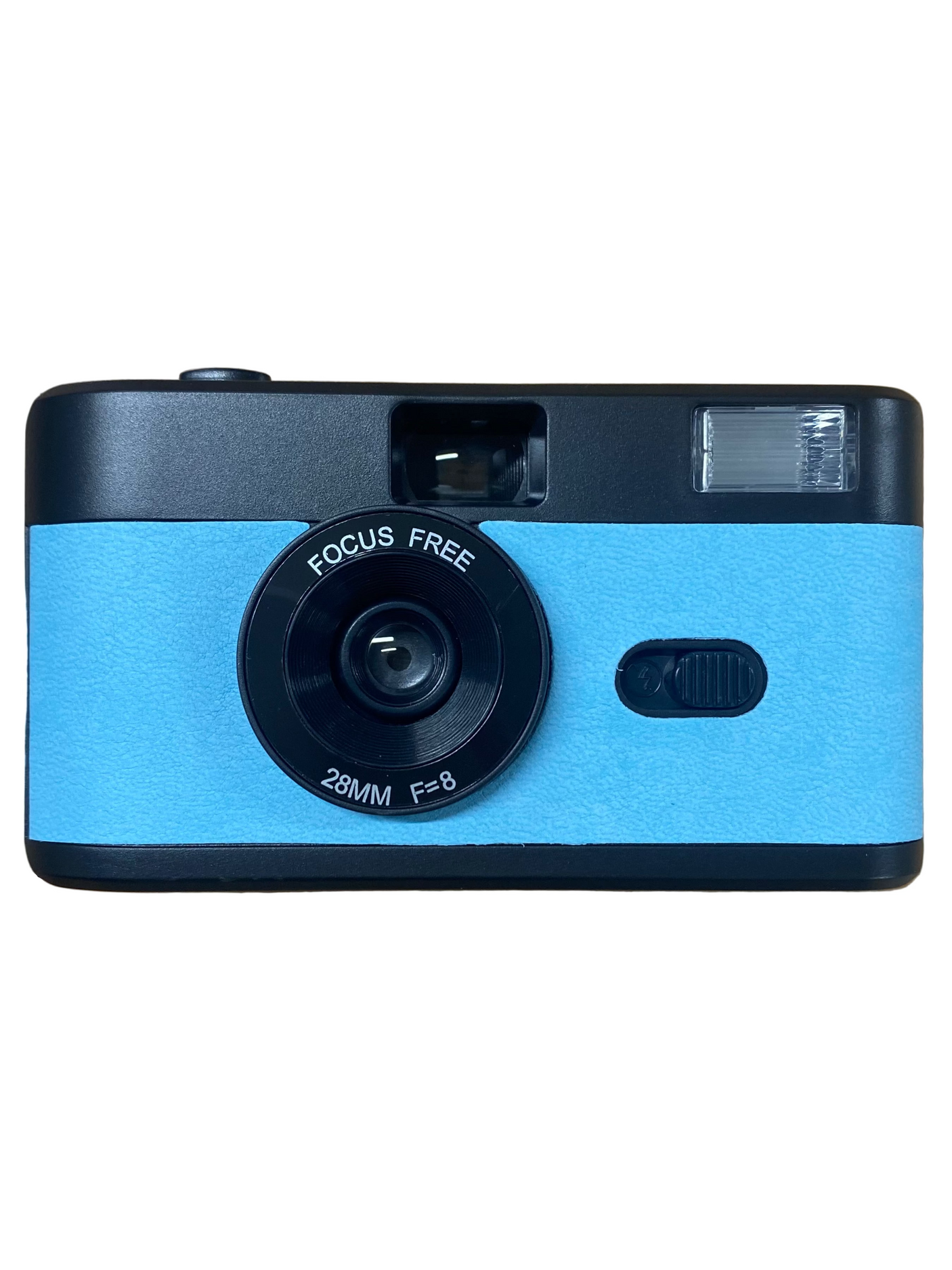 BRAND NEW 35MM REUSABLE FILM CAMERA WITH FLASH - BLACK AND BLUE