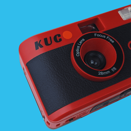 Brand New KUGO 35mm Film Camera Reusable Point And Shoot - Red