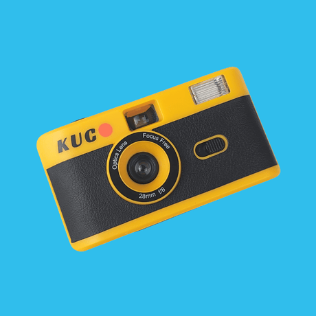 Brand New KUGO 35mm Film Camera Reusable Point And Shoot - Yellow