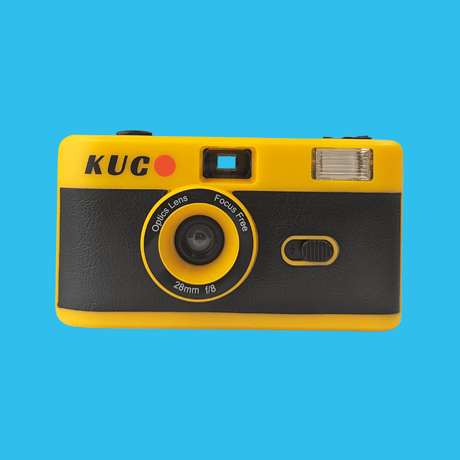 Brand New KUGO 35mm Film Camera Reusable Point And Shoot - Yellow