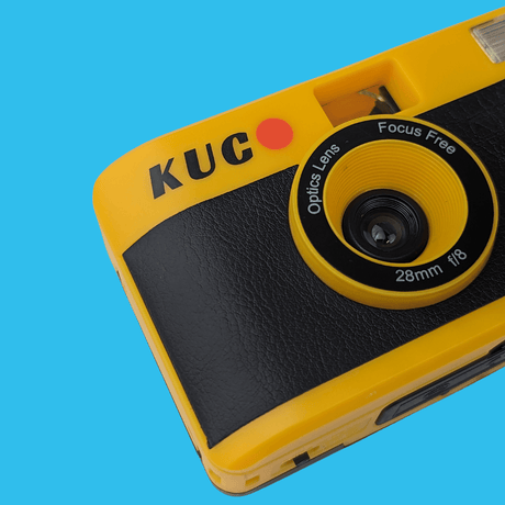 Brand New KUGO 35mm Film Camera Reusable Point And Shoot - Yellow