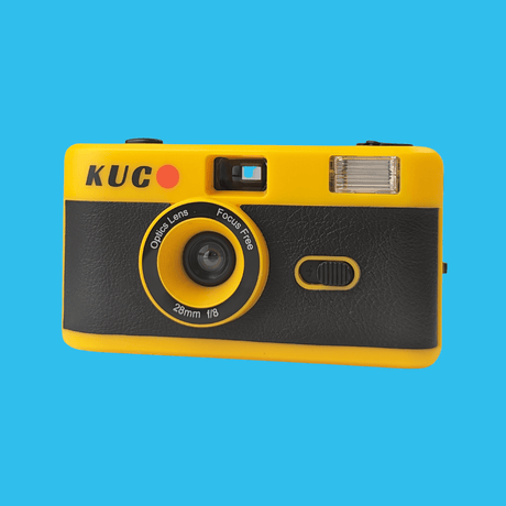 Brand New KUGO 35mm Film Camera Reusable Point And Shoot - Yellow