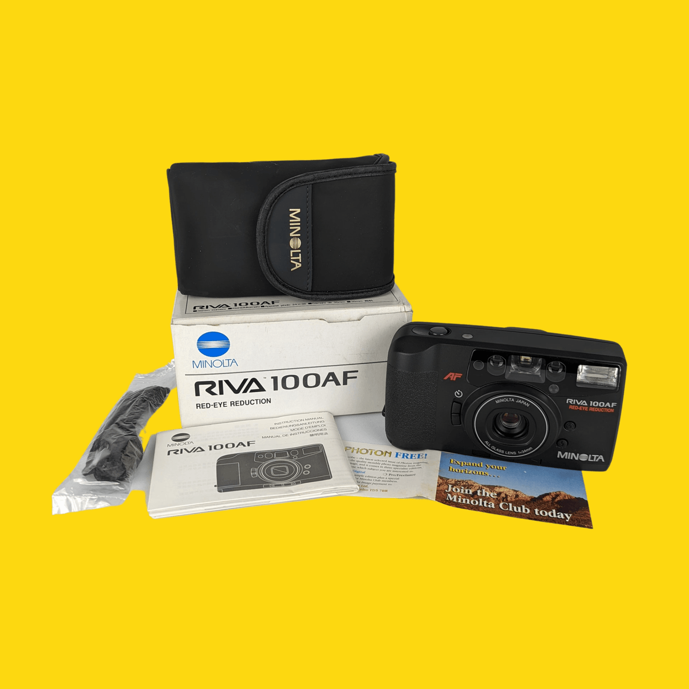 Brand New - Minolta Riva Zoom 100AF 35mm Film Camera Point and Shoot