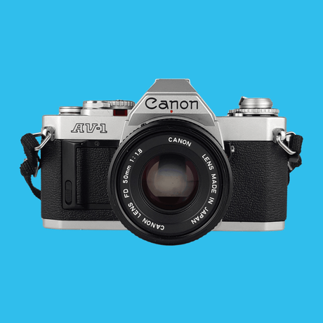 Canon AV 1 Vintage 35mm SLR Film Camera with Prime 50mm Lens