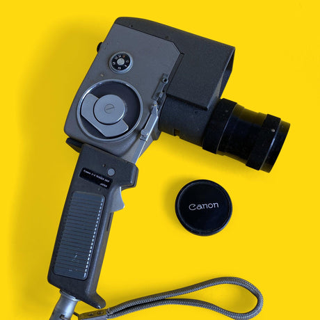 Canon Reflex Zoom 8 8mm Vintage Cine Camera with Brown Leather Case