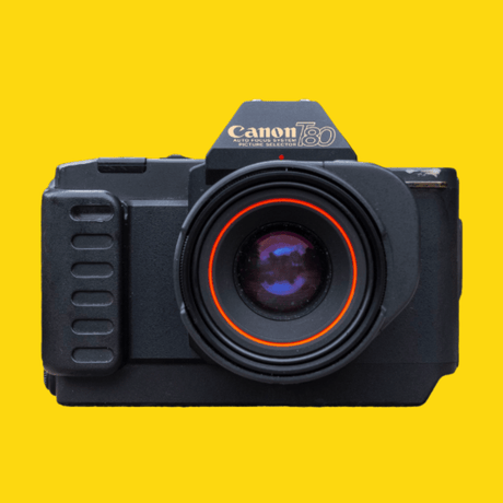 Canon T80 35mm SLR Film Camera with Prime Lens
