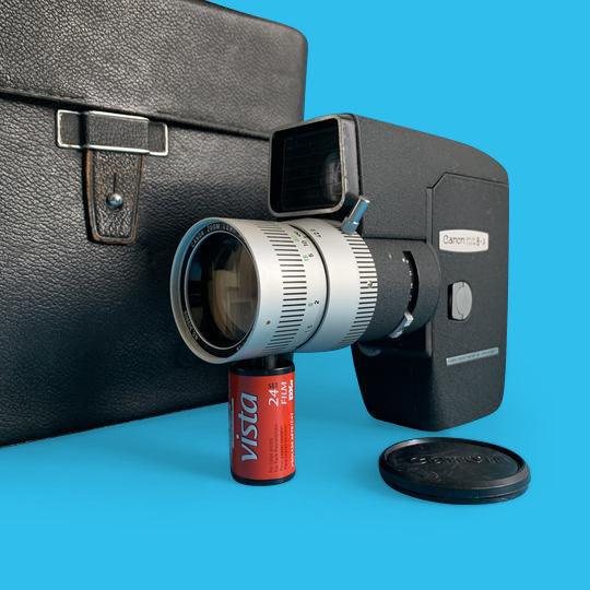 Canon Zoom Reflex 8-3 8mm Movie Cine Camera with Leather Case