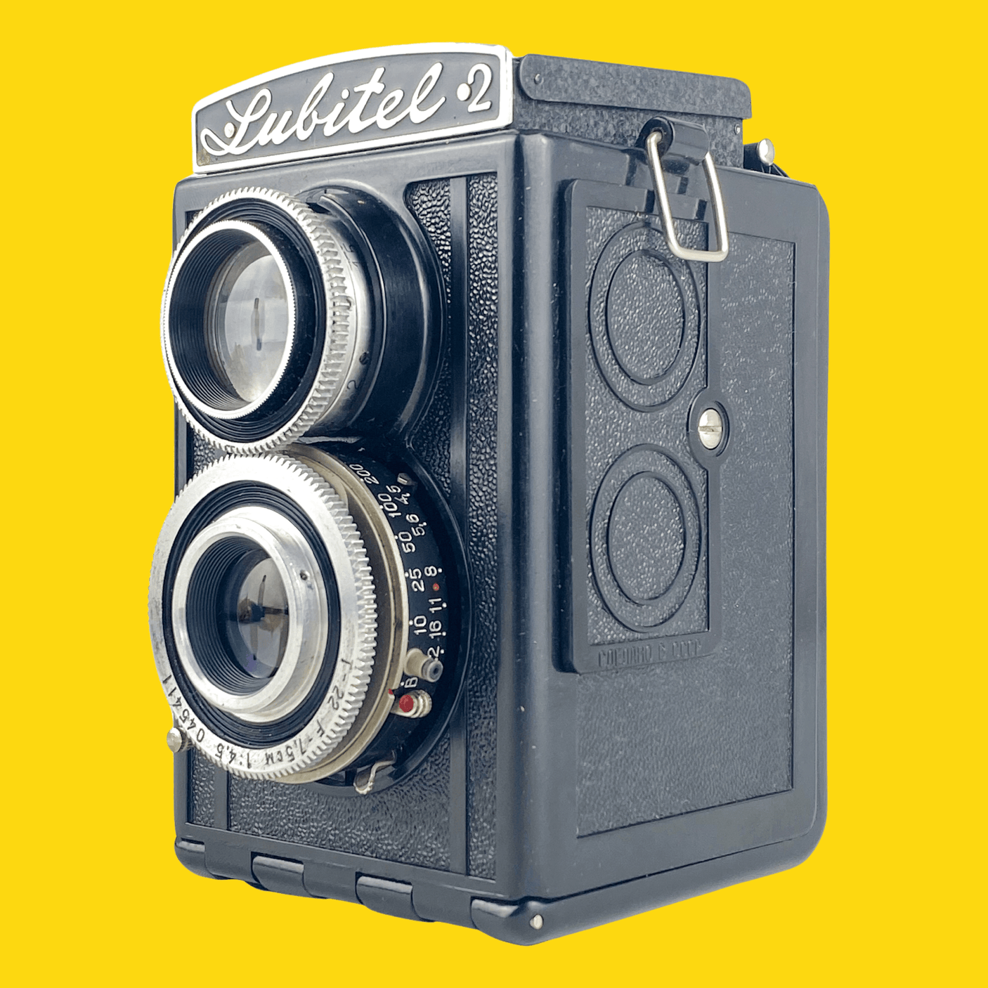 Lubitel 2 With 75mm F4.5 Lens. TLR 6X6 Medium Format Film Camera.