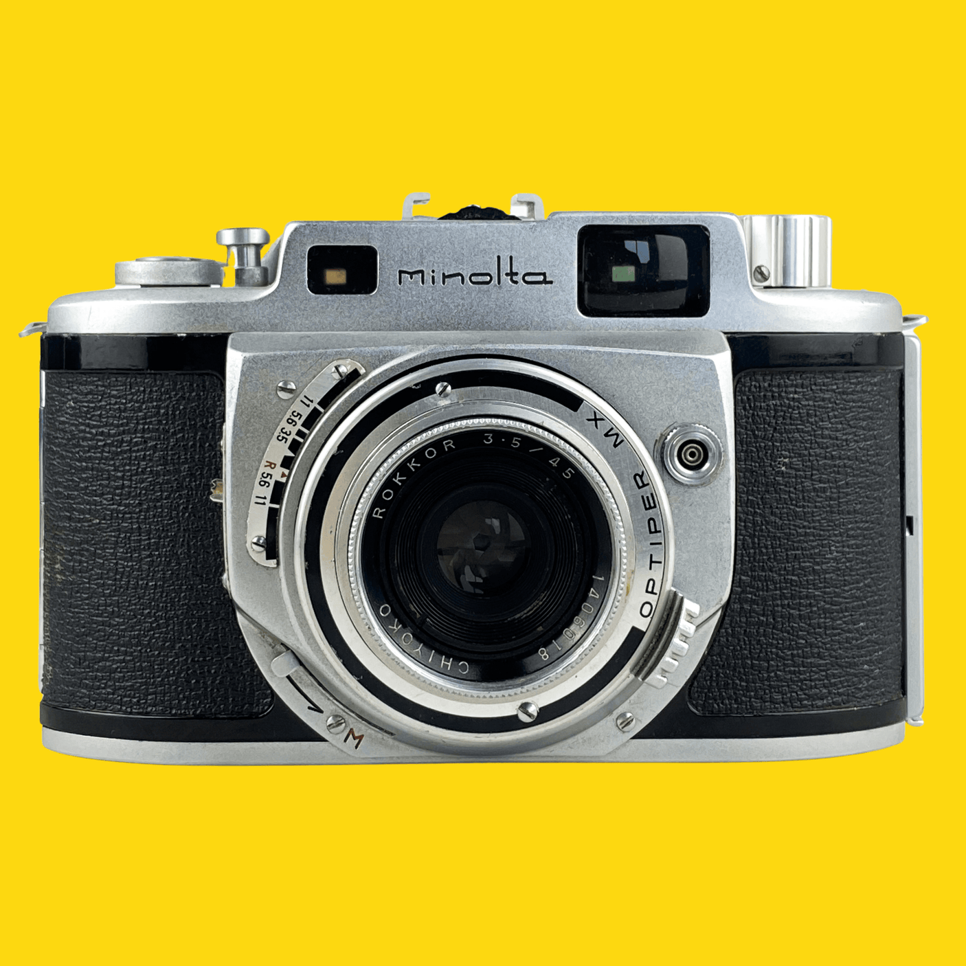 Minolta-A Rangefinder 35mm Film Camera With Chiyoko Rokko 45mm F3.5 Lens