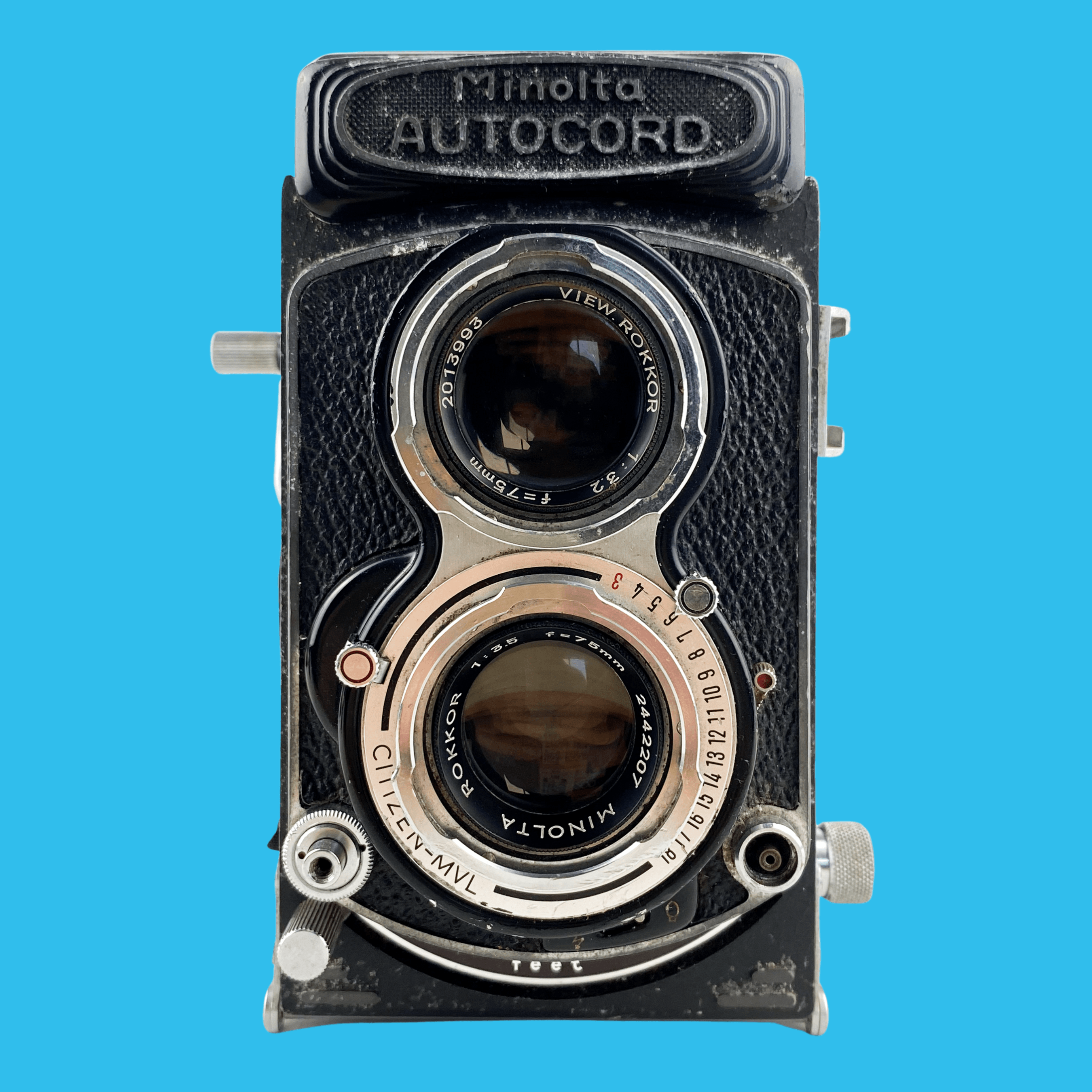 正規品HOTMinolta AUTOCORD / 75mm F3.5 二眼レフフィルムカメラ インスタントカメラ
