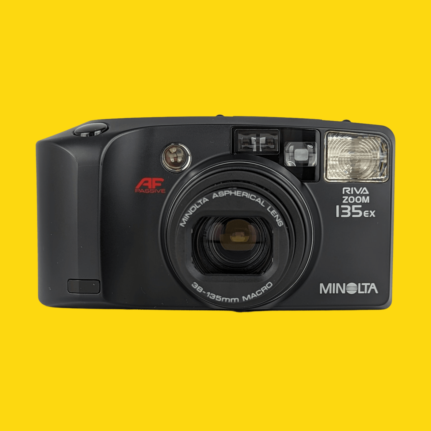 Minolta Riva Zoom 135EX Black 35mm Film Camera Point and Shoot