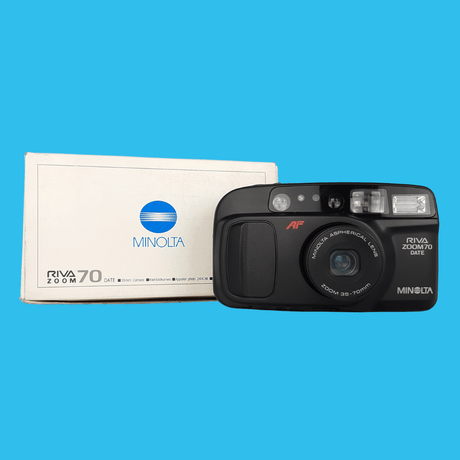 Minolta Riva Zoom 70 Black BRAND NEW 35mm Film Camera Point and Shoot