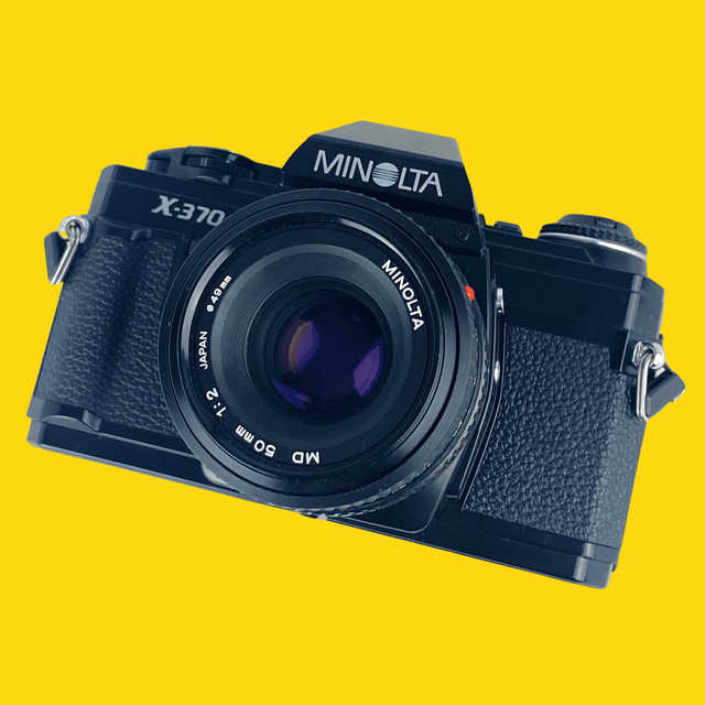 Minolta X-370s 35mm SLR Film Camera w/ Prime Lens