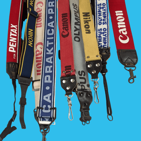 Mystery Branded Loud and Bold Vintage Camera Strap