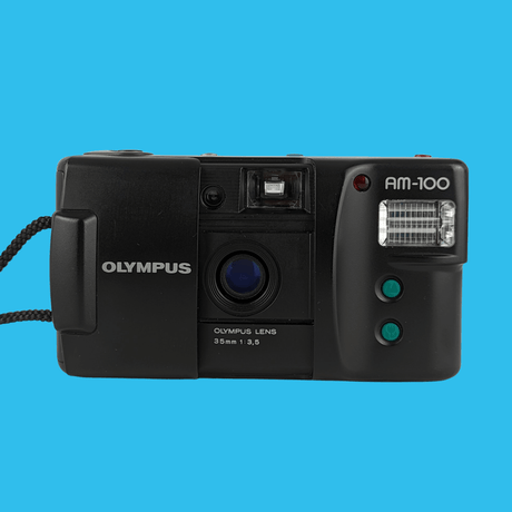 Olympus AM 100 35mm Film Camera Point and Shoot