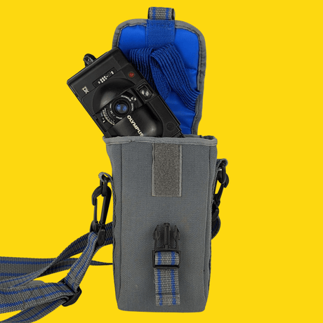 Olympus Grey And Blue Fabric Compact Camera Bag