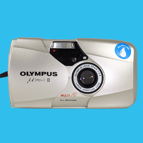 Olympus Mju ii Silver 35mm Film Camera Point and Shoot