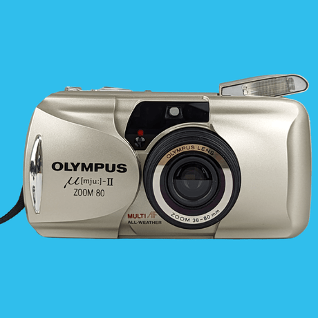 Olympus Mju ii Zoom 80 Silver 35mm Film Camera Point and Shoot