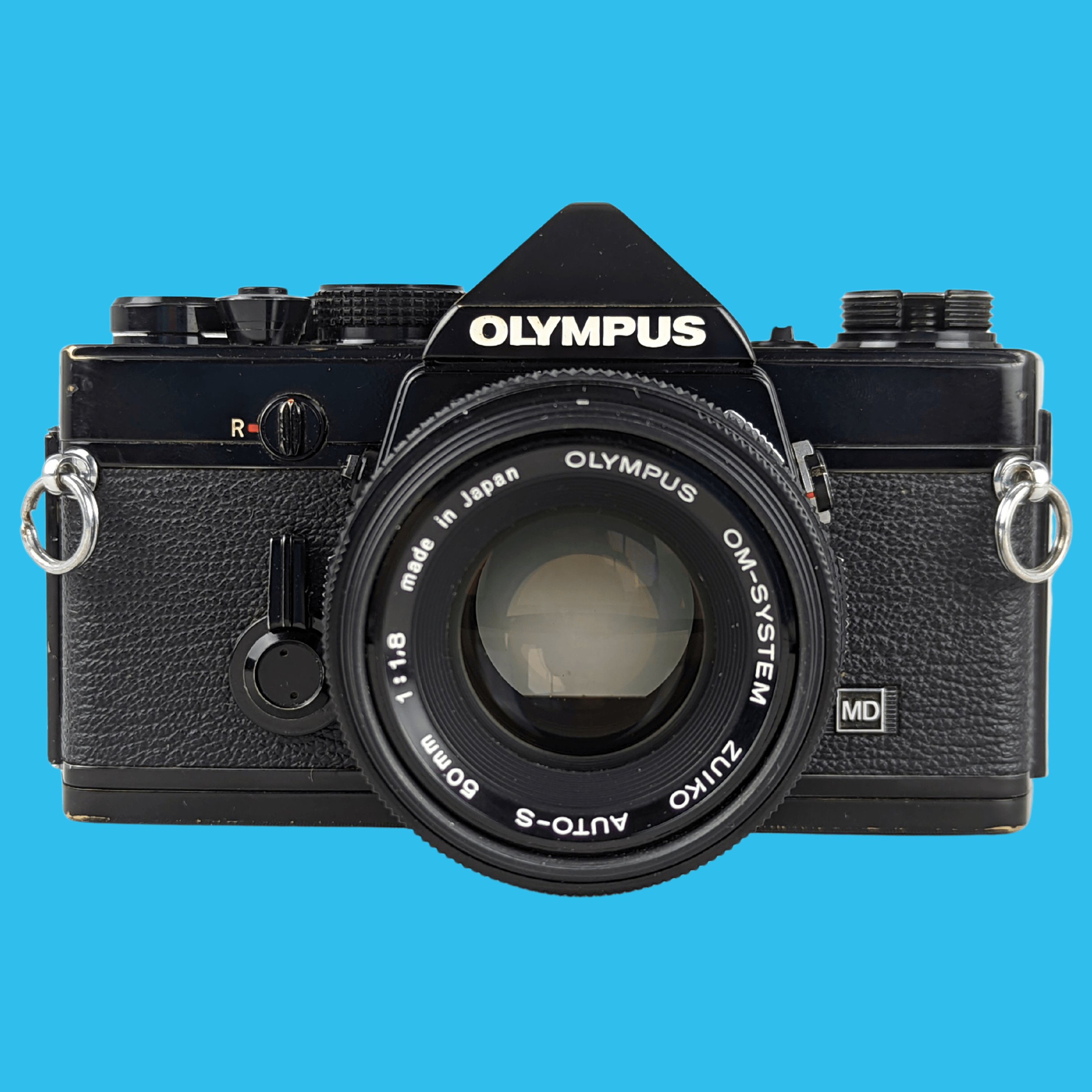★OLYMPUS OM-1N (革ケース付)+  広角レンズ35mm