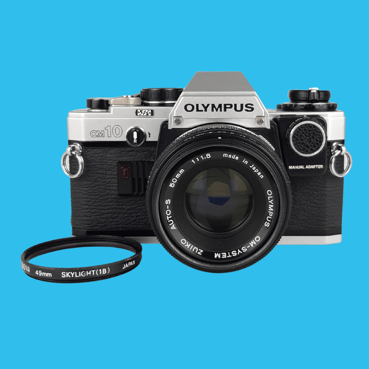 Olympus OM-10 SLR 35mm Film Camera w/ f/1.8 50mm Lens +