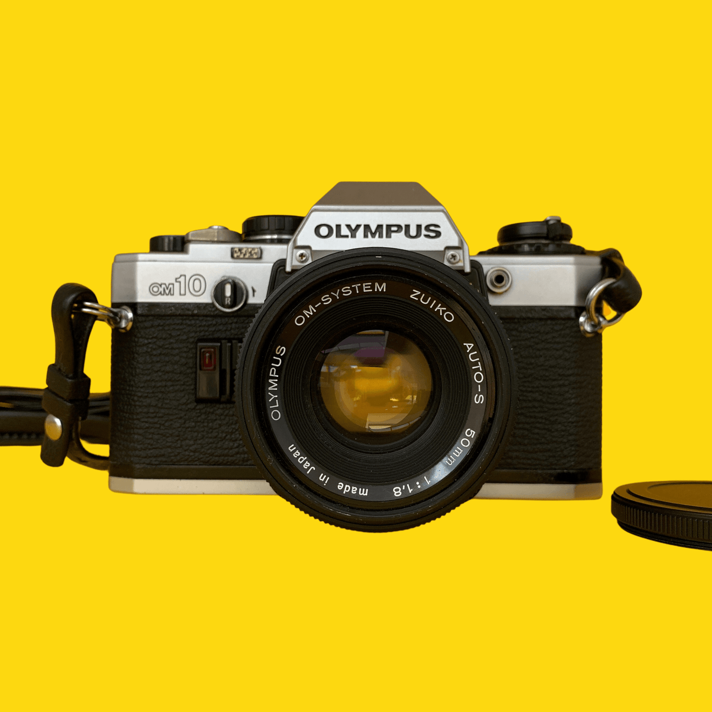 Olympus OM-10 Vintage SLR 35mm Film Camera with f/1.8 50mm Prime Lens