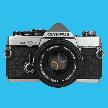 Olympus OM2 Vintage 35mm SLR Film Camera with f/1.8 50mm Prime Lens
