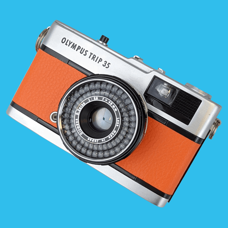 Olympus Trip 35 Orange Leather Point and Shoot 35mm Film Camera