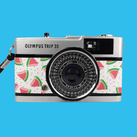 Olympus Trip 35 Watermelon Leather Point and Shoot 35mm Film Camera