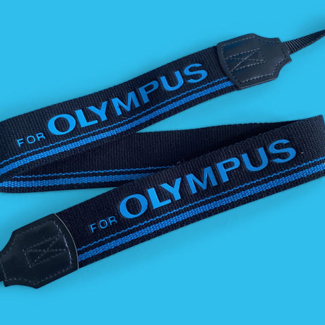 Original Olympus Black & Blue SLR Camera Strap