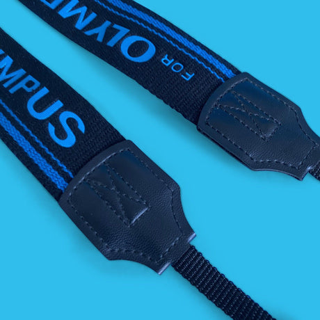 Original Olympus Black & Blue SLR Camera Strap