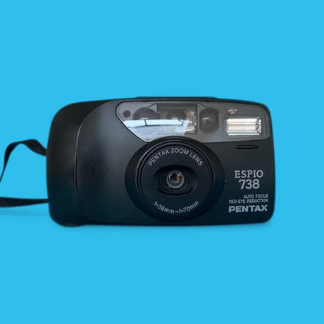 Pentax Espio 738 BLACKOUT 35mm Film Camera Point and Shoot
