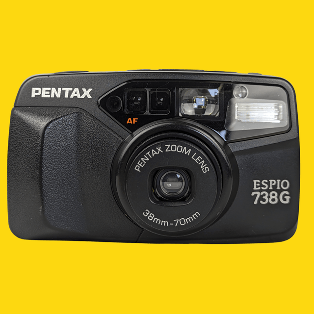 Pentax Espio 738G Black 35mm Film Camera Point and Shoot