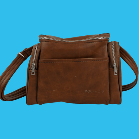 Polaroid brown Leather Camera Bag