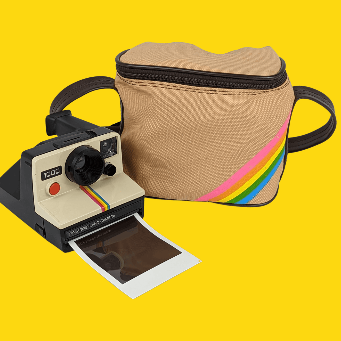 Polaroid Rainbow Stripe Fabric Camera Bag