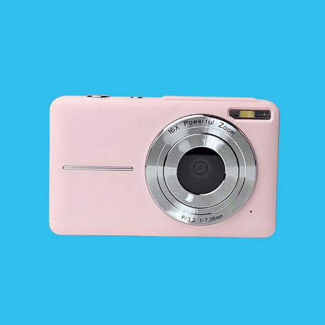 Retro Pink Compact Digital Camera - Digicam