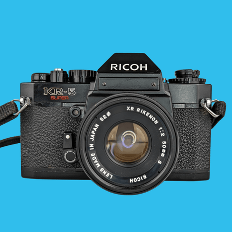 Ricoh KR-5 Super Vintage SLR 35mm Film Camera with 50mm Prime Lens