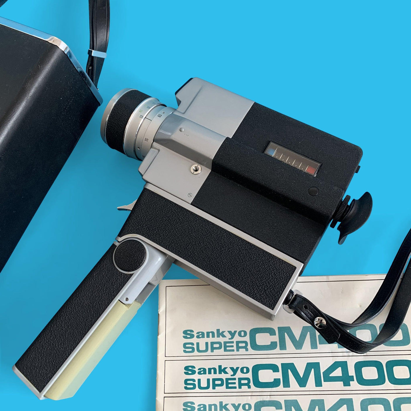 Sankyo Super CM 400 Movie Cine Camera w/ Instructions and Leather Case
