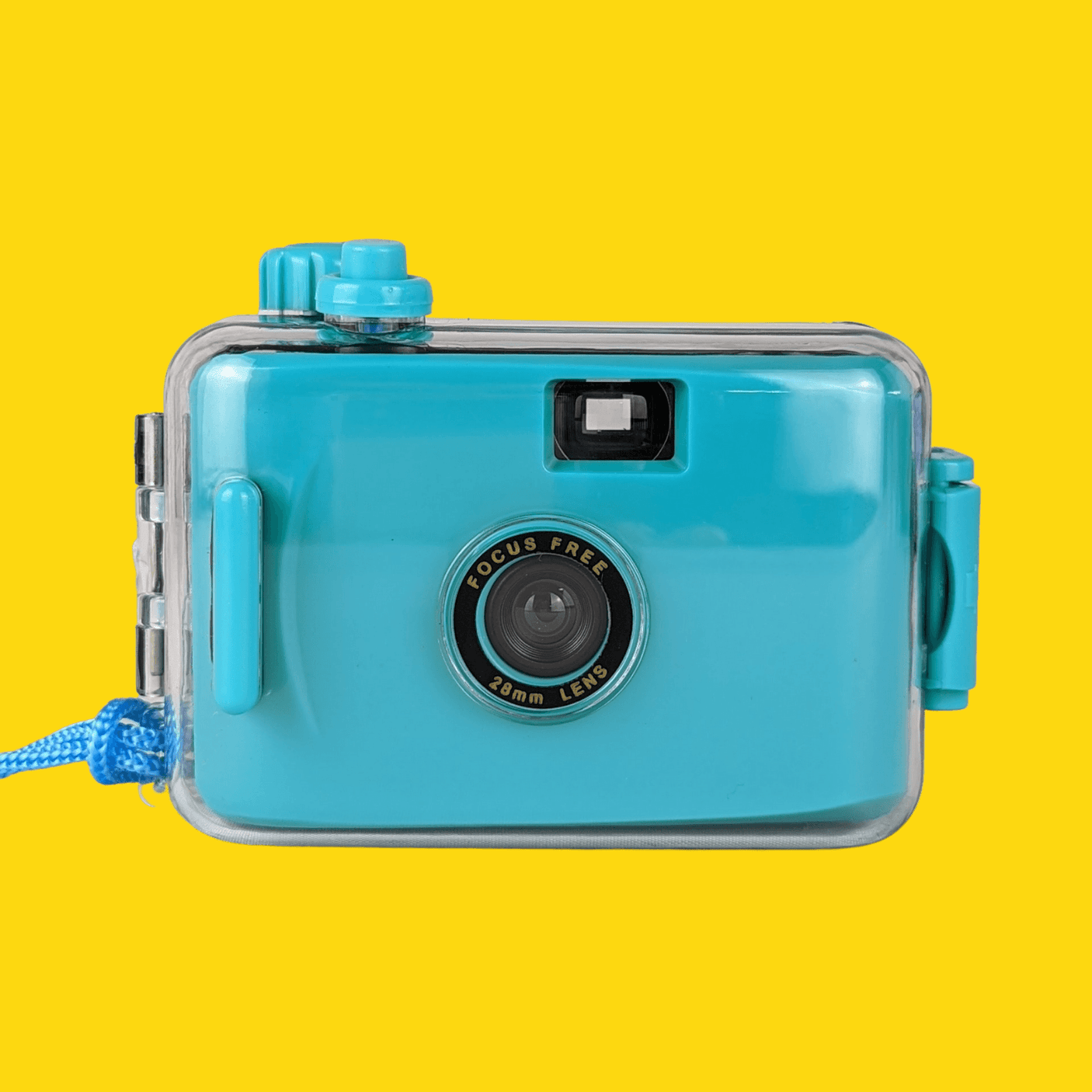 Teal Underwater Focus Free 35mm Point and Shoot Film Camera