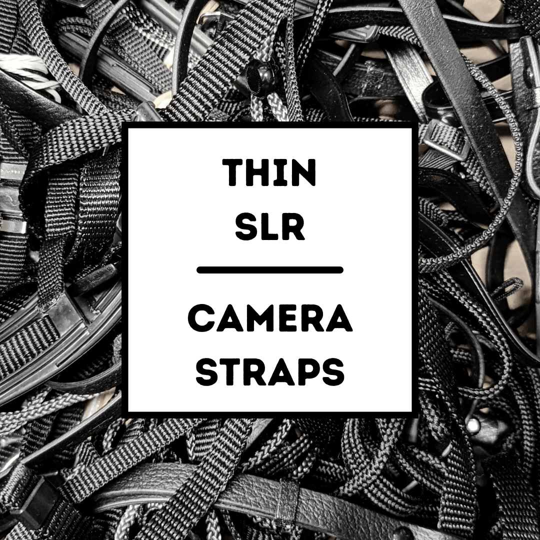 Thin Black SLR Vintage Camera Strap