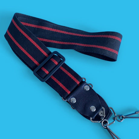 Vintage Red & Black SLR Camera Strap