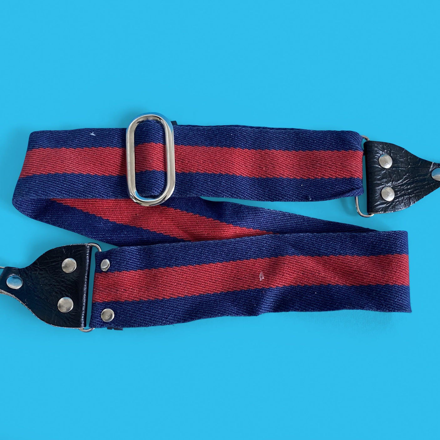 Vintage Red & Blue SLR Camera Strap