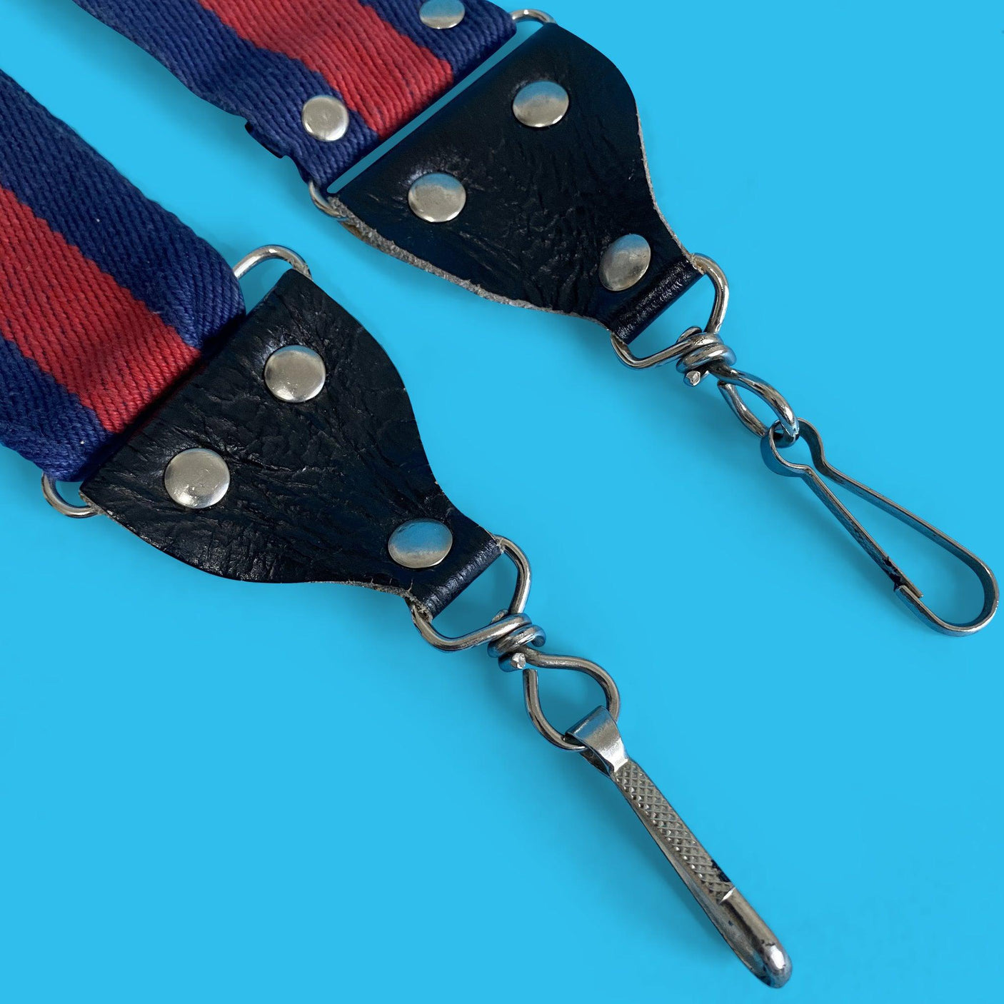 Vintage Red & Blue SLR Camera Strap