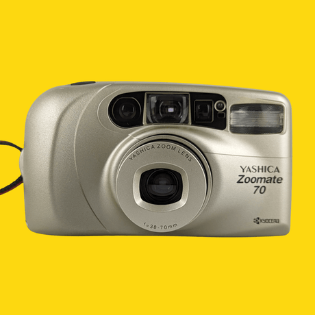 Yashica Zoomate 70 Silver 35mm Film Camera Point and Shoot