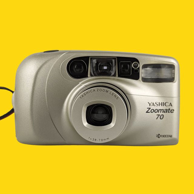 Yashica Zoomate 70 Silver 35mm Film Camera Point and Shoot