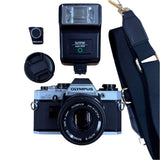 Olympus OM10 35mm SLR Film Camera w/ 50mm f/1.8 Prime Lens